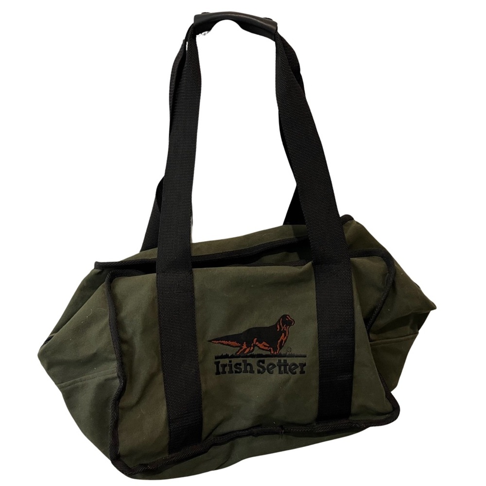 Irish Setter Green and Black Logo Embroidered Duffel/Travel Bag